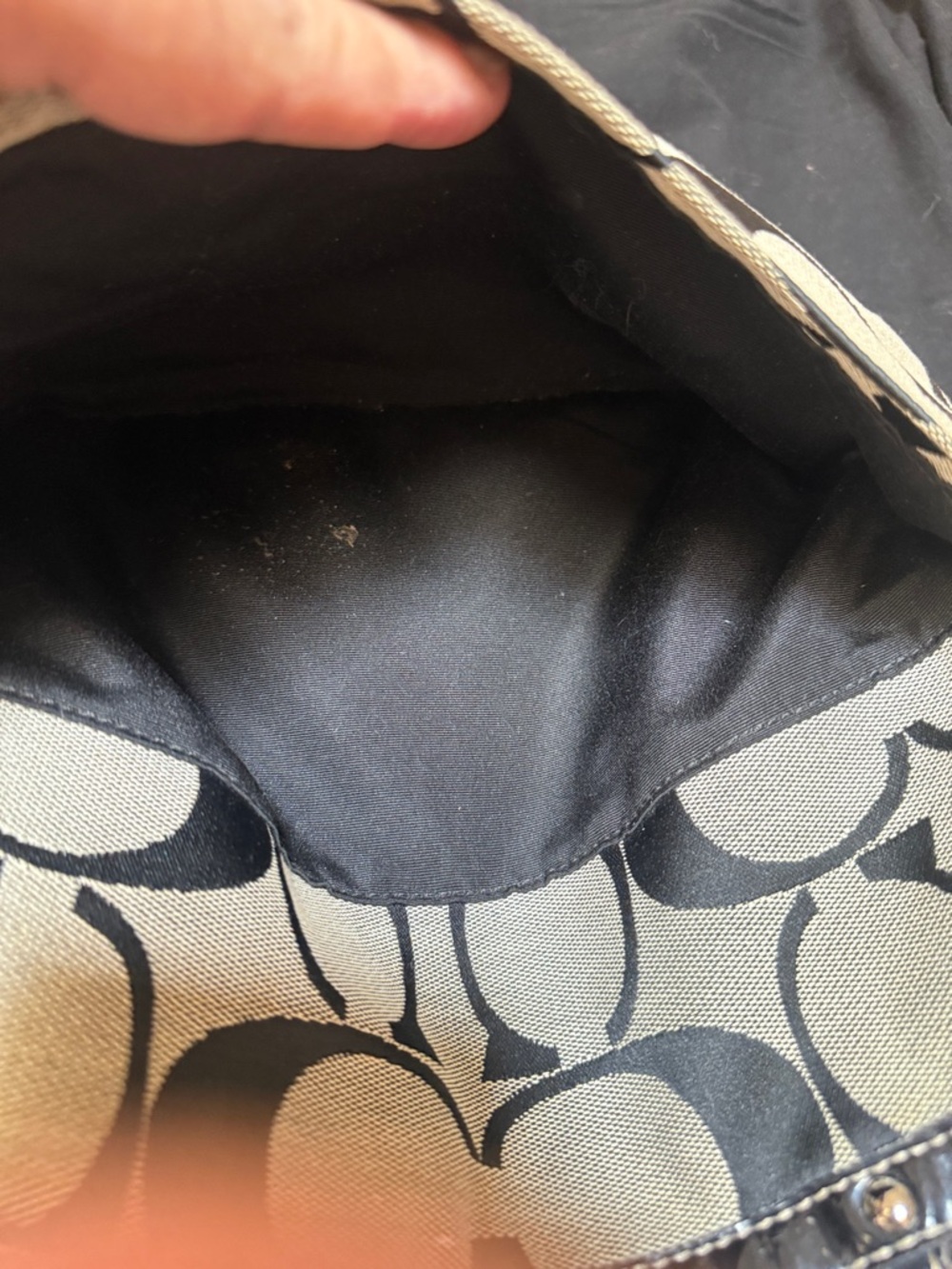 Coach Black & Khaki Signature Tote - Picture 9 of 11